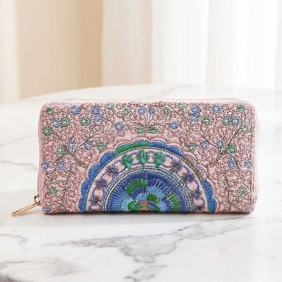 Ladies Light Pink Long Wallet - Picture 1 of 2